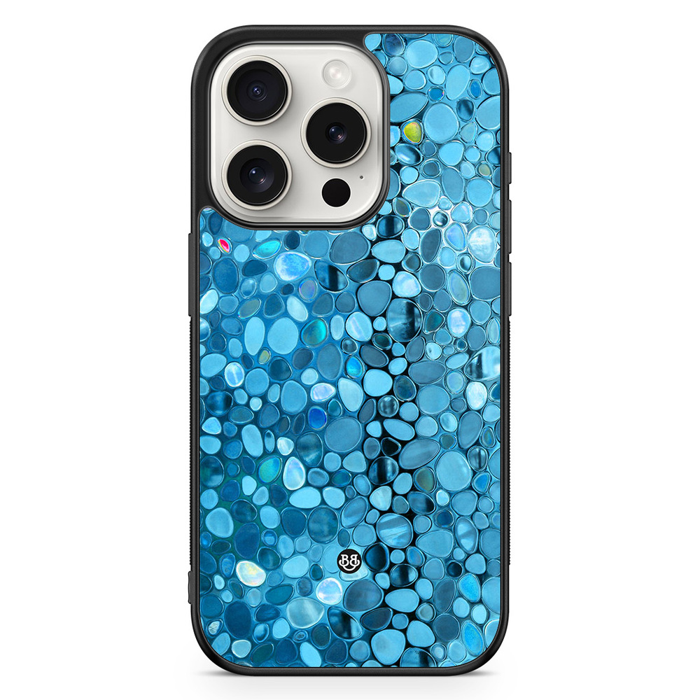 iPhone 15 Pro Case - Stained Glass Blue