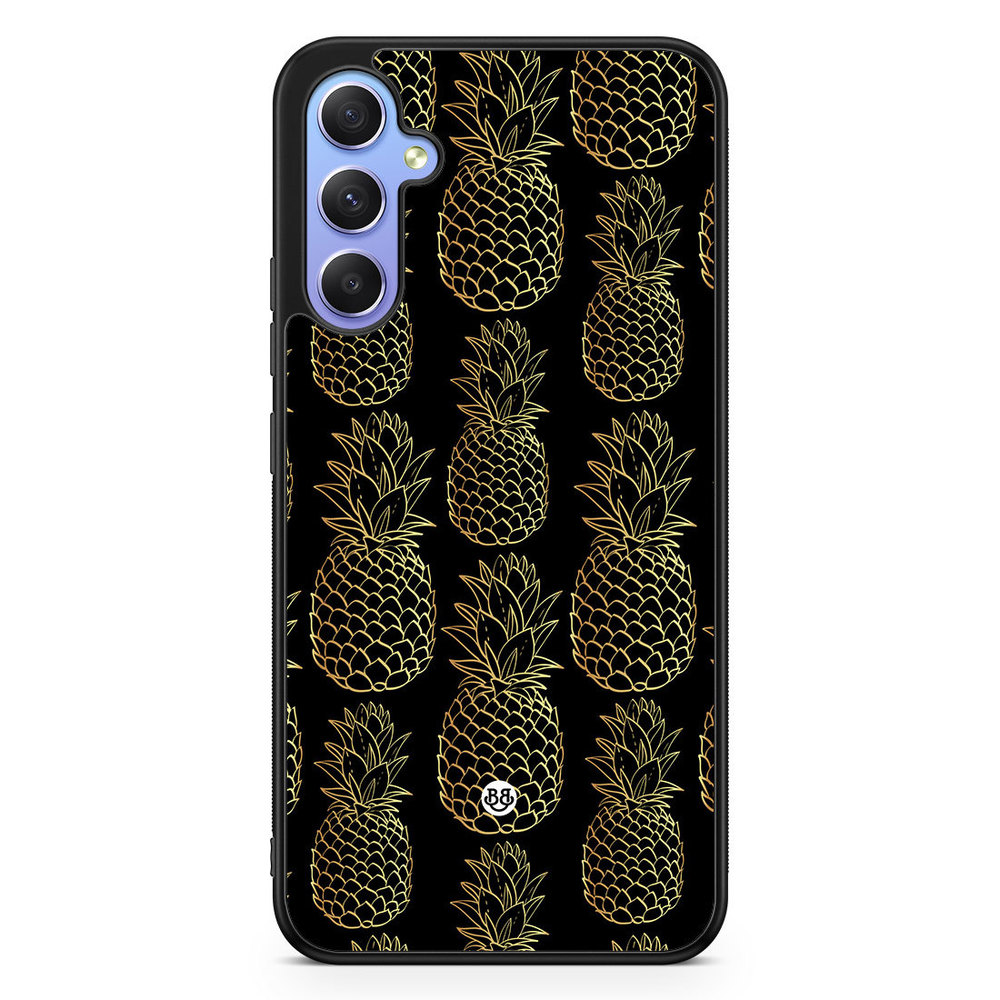 Samsung Galaxy A34 5G Case - Gold Pineapples