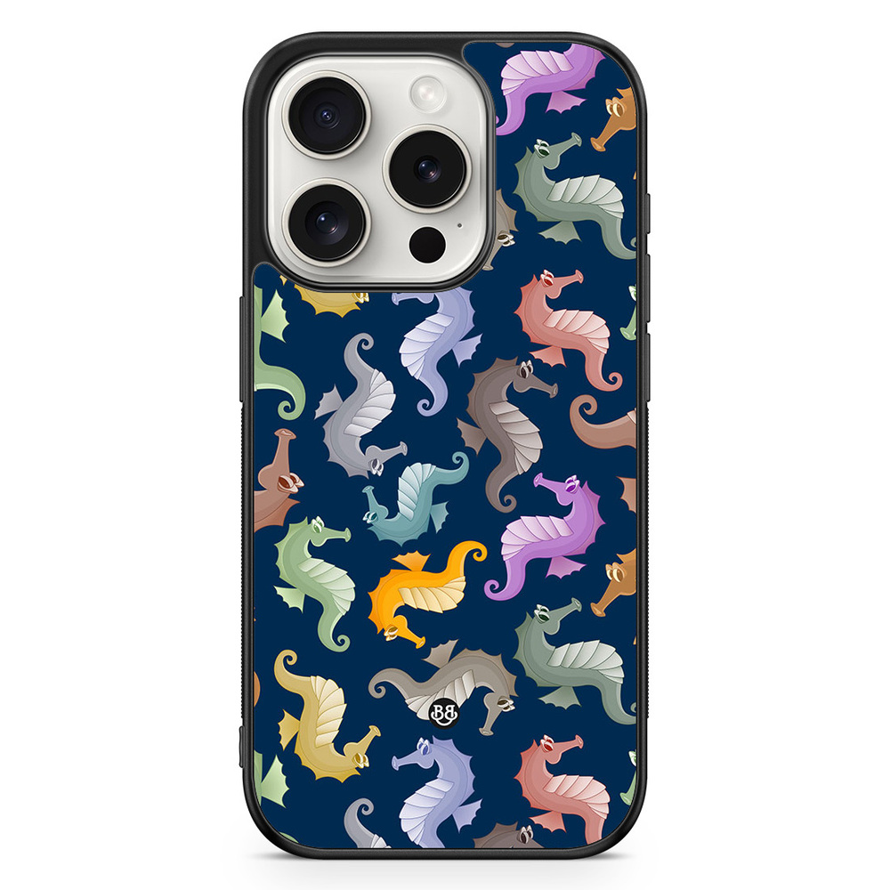 iPhone 15 Pro Case - Cartoon Sea-Horse