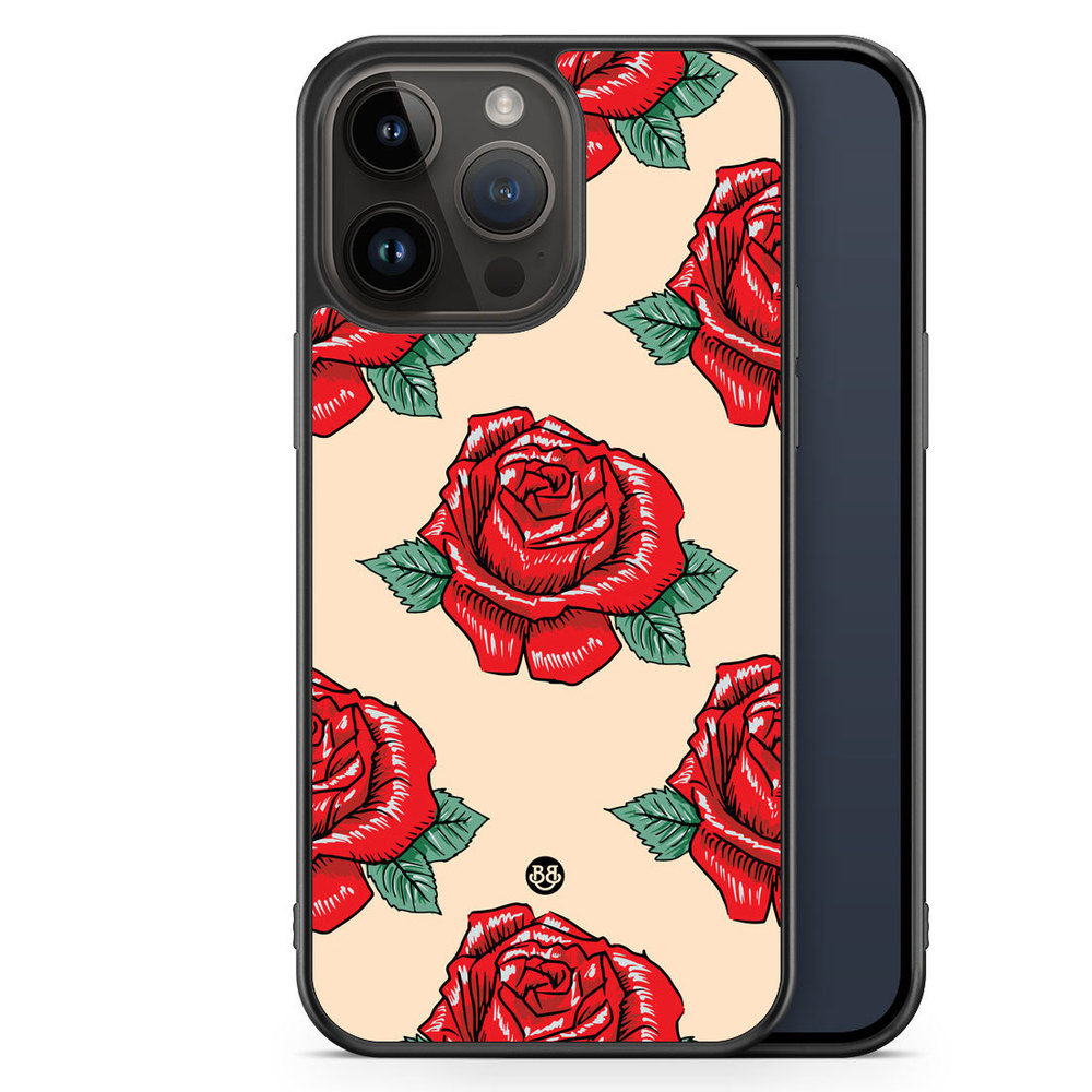 iPhone 14 Pro Max Case - Rose Pattern