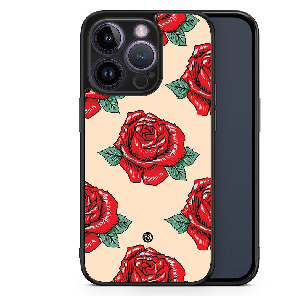 iPhone 14 Pro Case - Rose Pattern