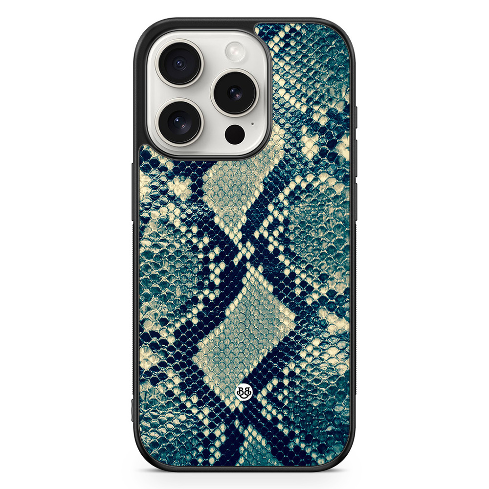iPhone 15 Pro Case - Blue Snakeskin