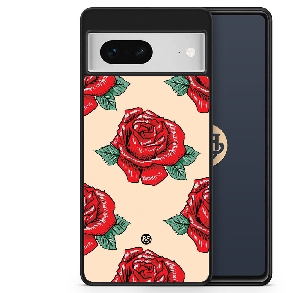 Google Pixel 7 Skal - Rosor Mönster