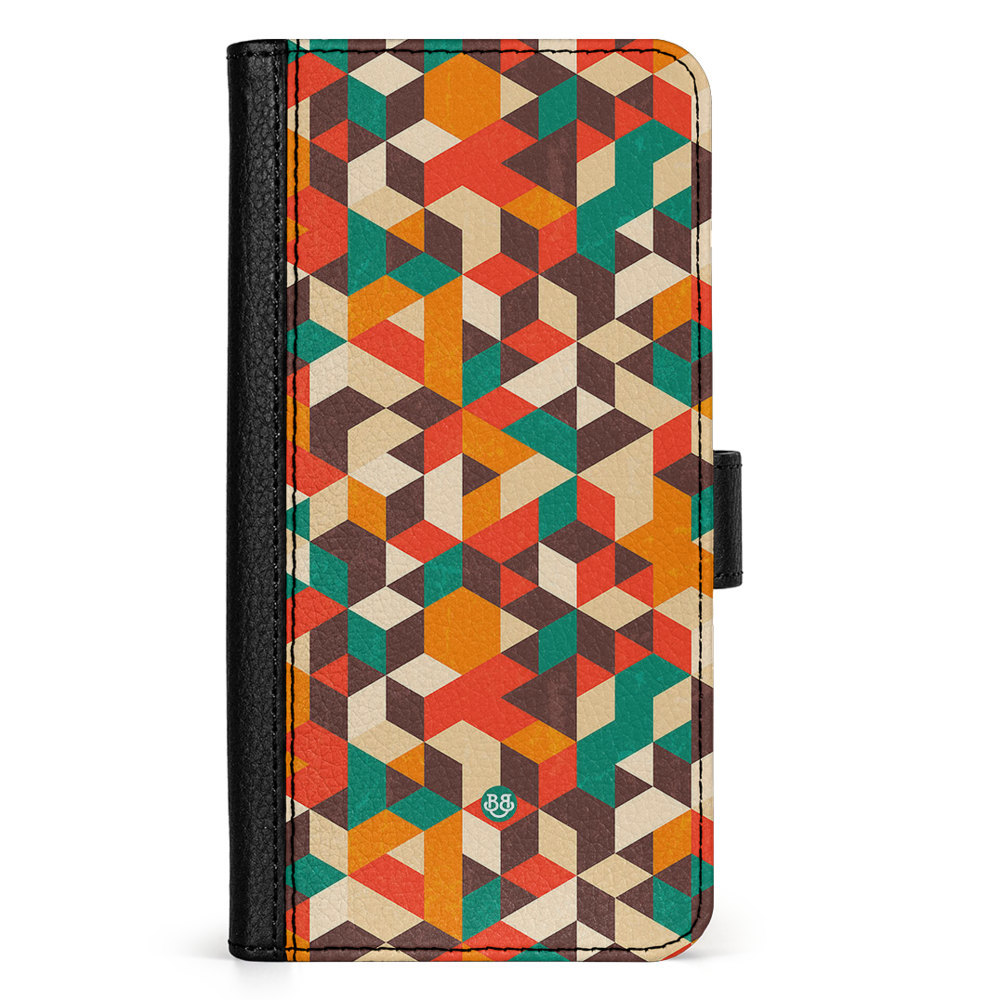 Xiaomi Redmi Note 12 Pro 5G Wallet Case - Retro Geometric