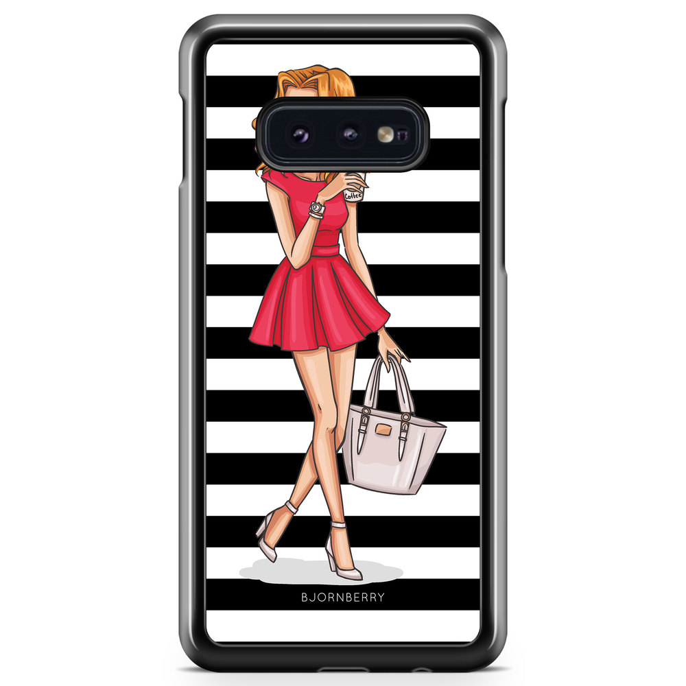 Samsung Galaxy S10e Skal - Modeskiss Dam Röd