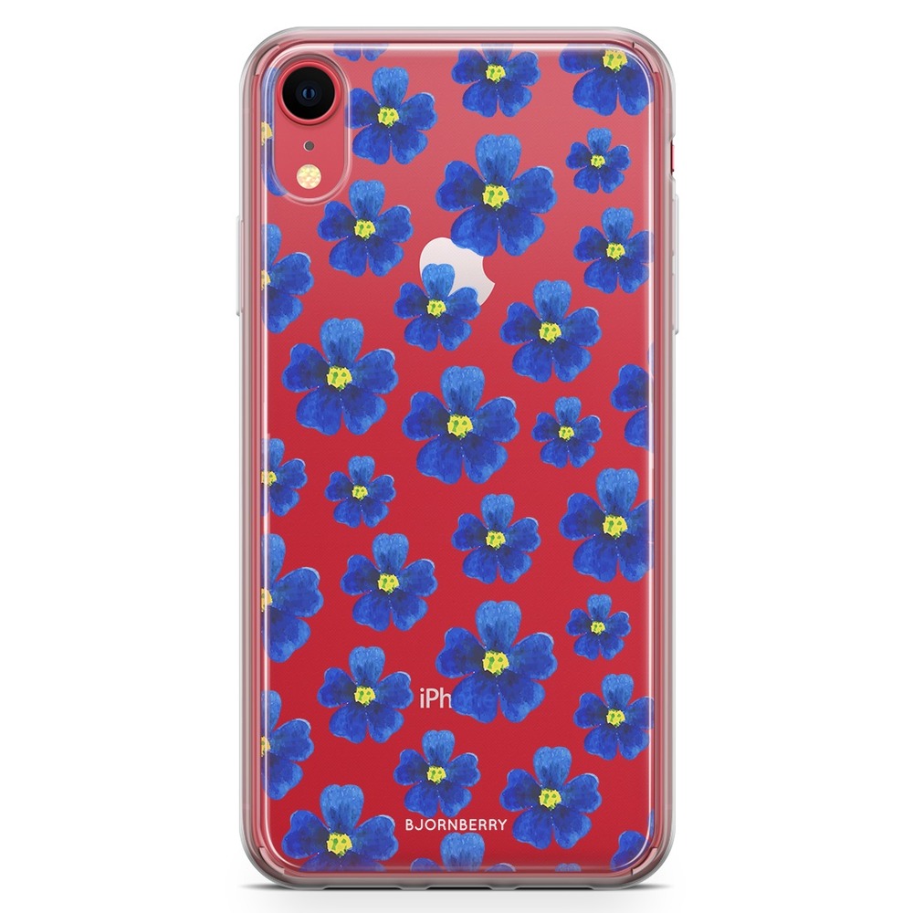 iPhone XR Fashion Skal - Blå Blommor