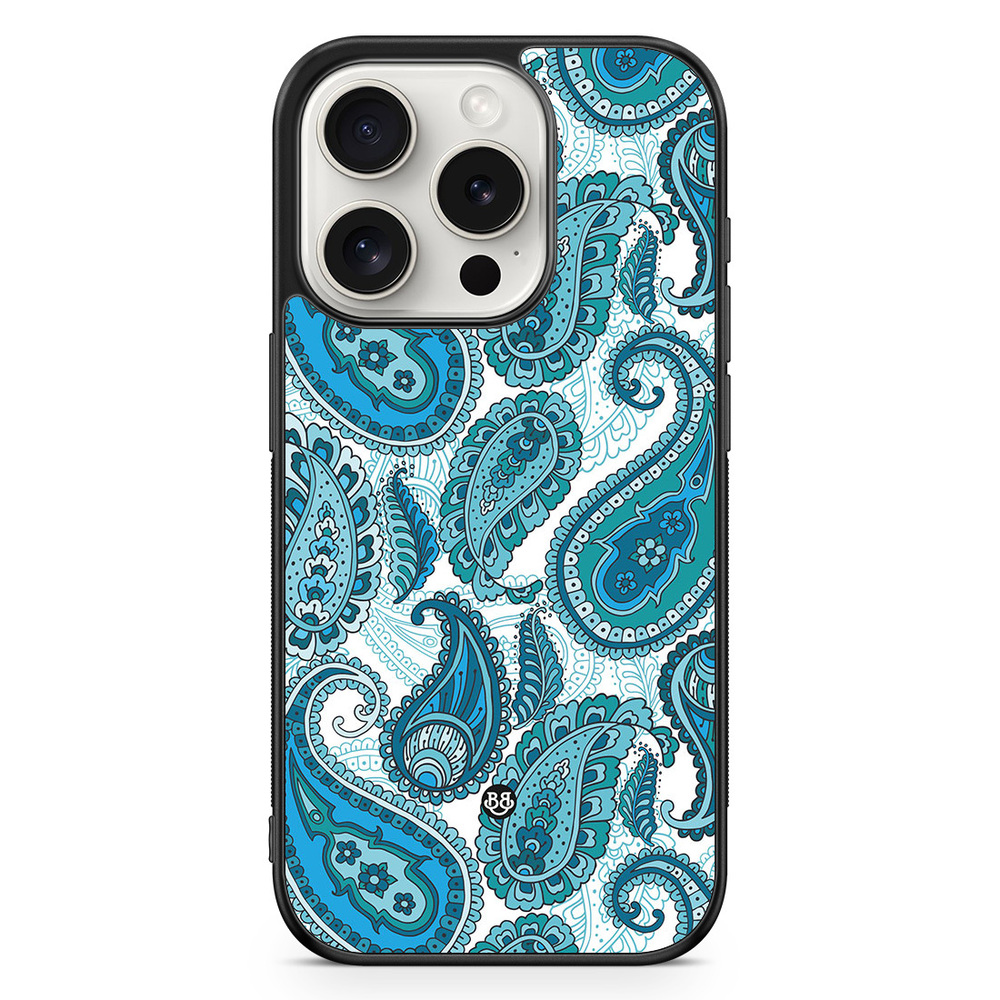 iPhone 15 Pro Case - Blue Paisley