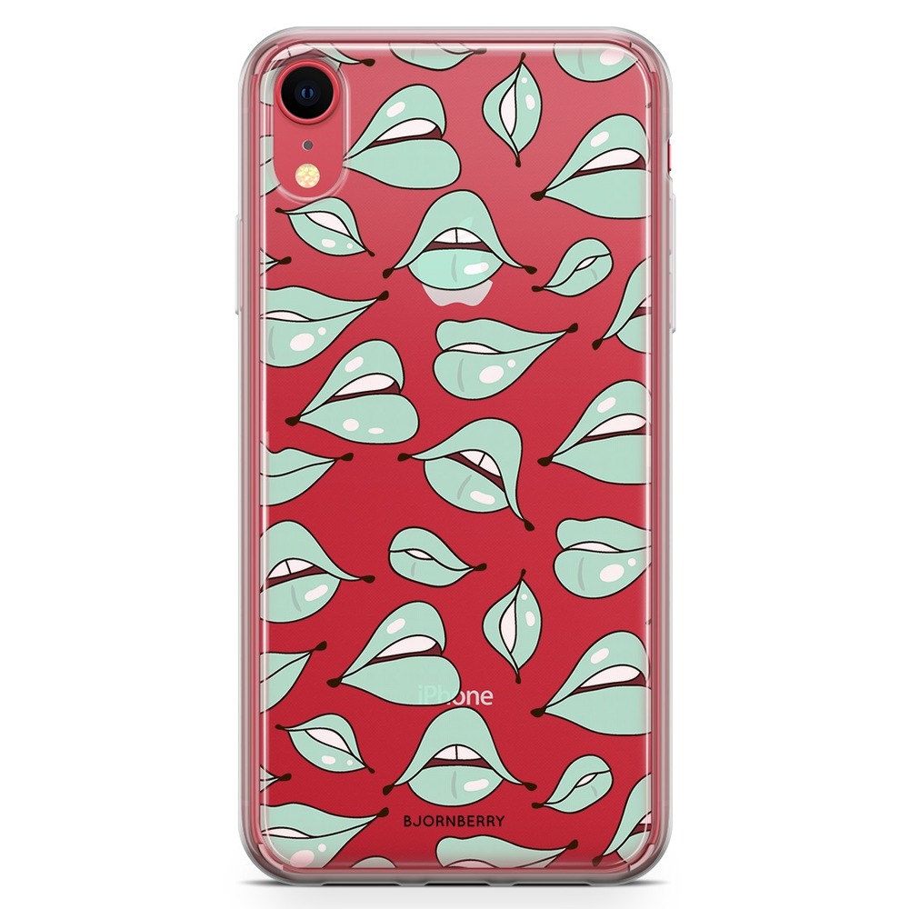 iPhone XR Fashion Case - Green Lips