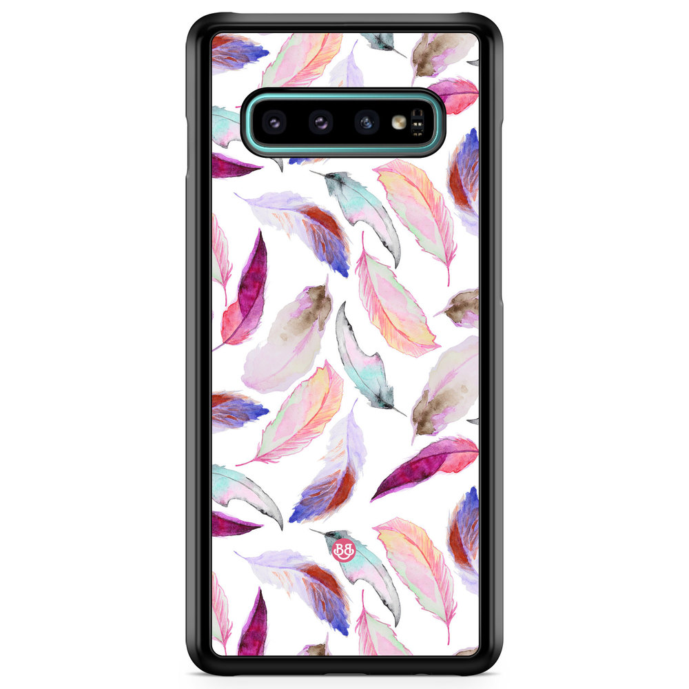 Samsung Galaxy S10 Case - Watercolor Feathers