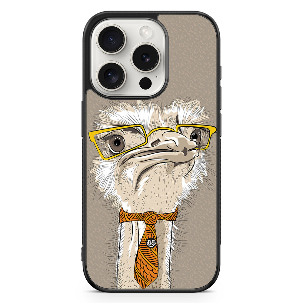 iPhone 15 Pro Case - Hipster Ostrich
