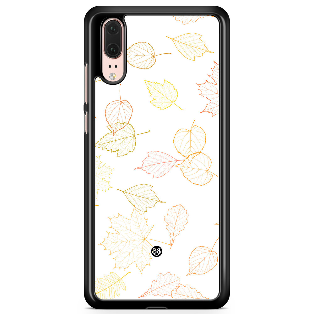 Huawei P20 Case - White and Leaves