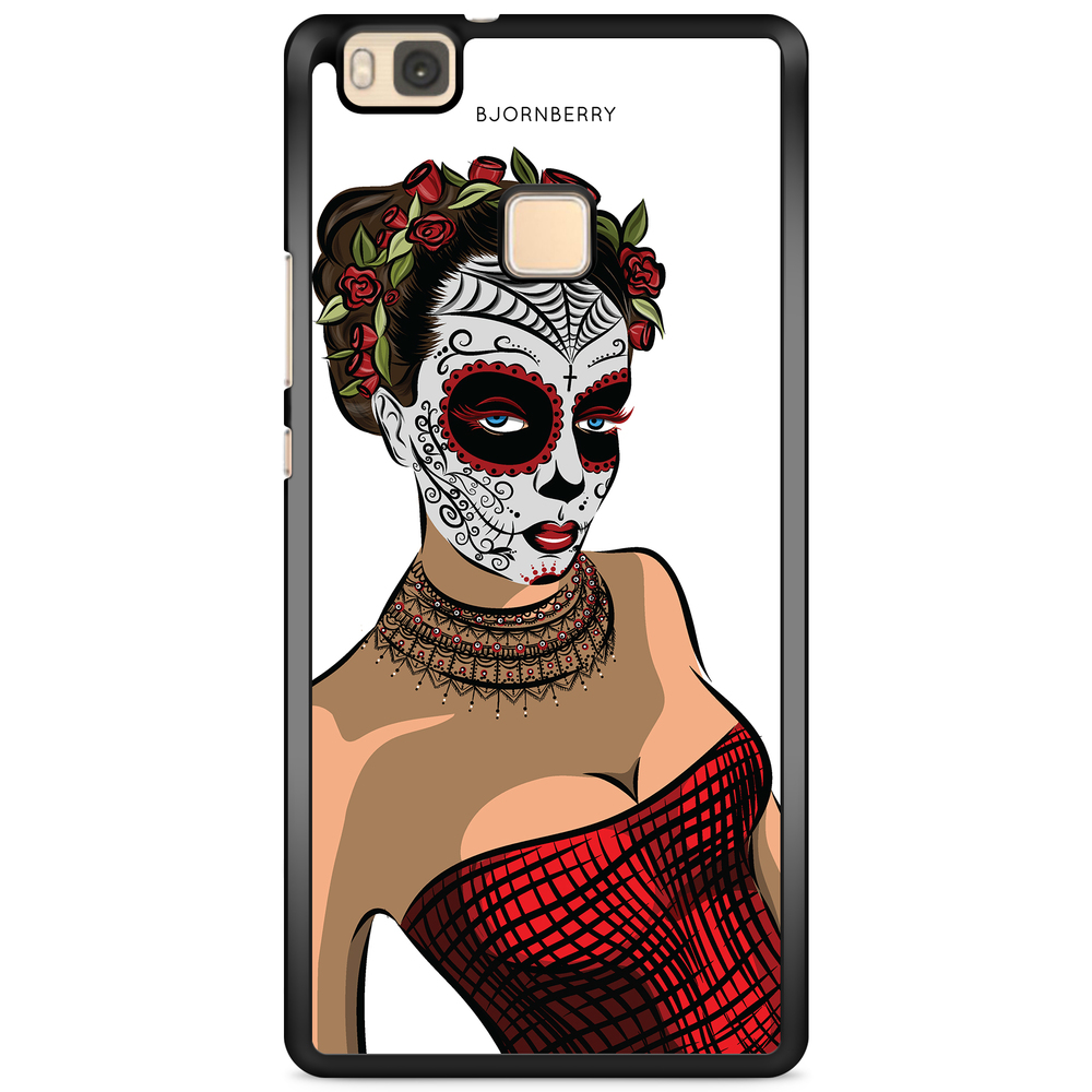 Huawei P9 Lite Case - Skull Mask Flowers