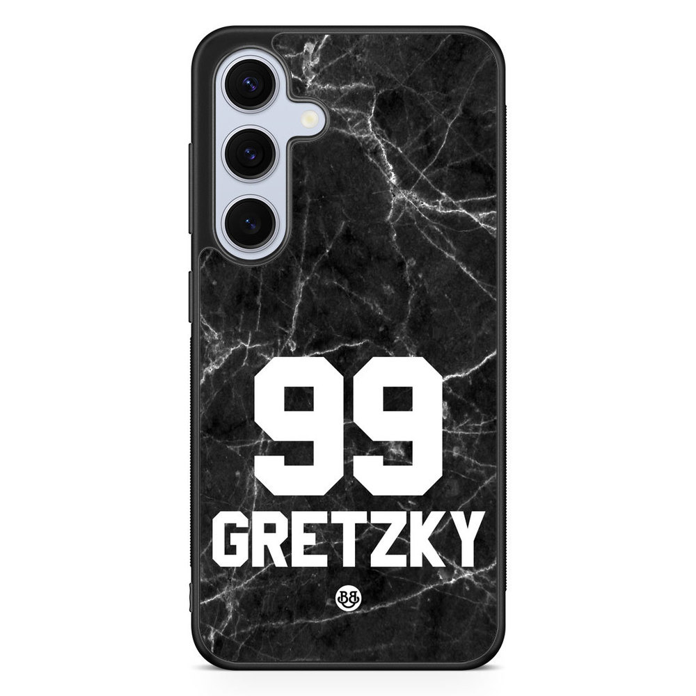 Samsung Galaxy S24 5G Custom Skal - Black Marmor Number