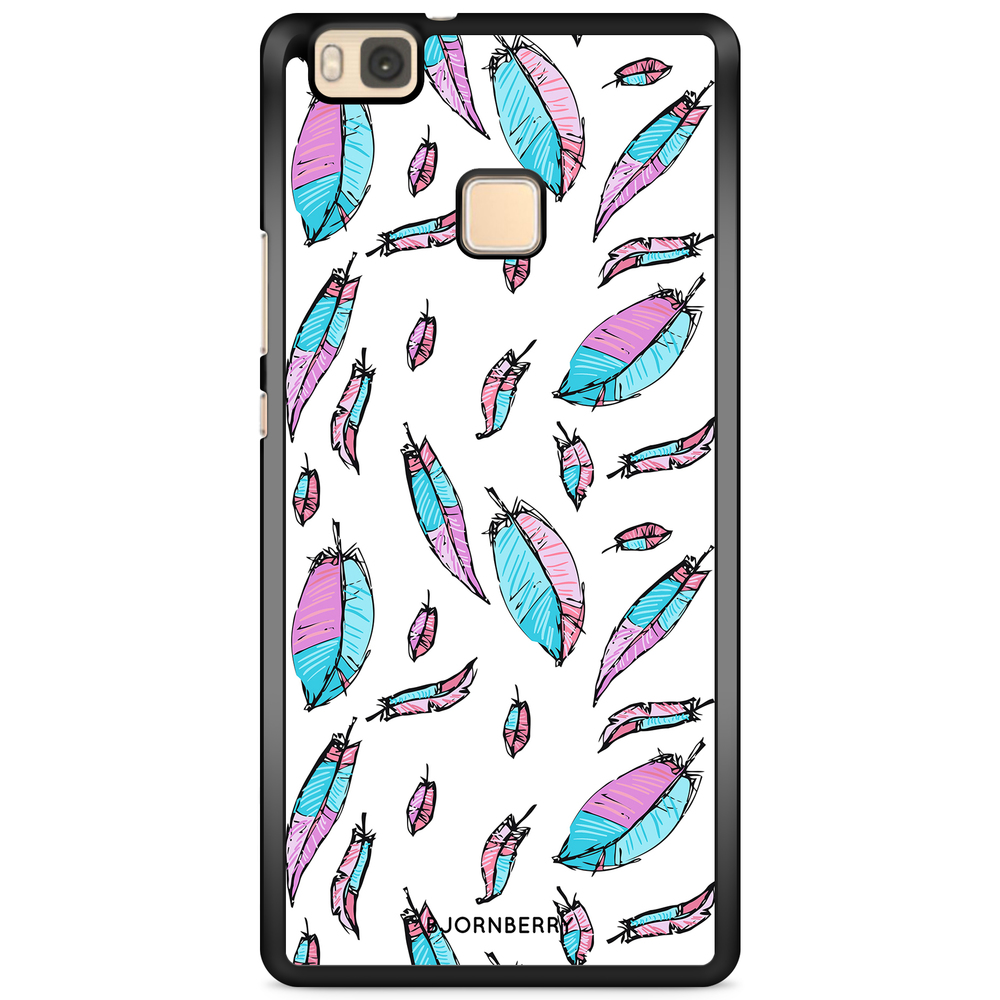 Huawei P9 Lite Case - Pink/Blue Feathers