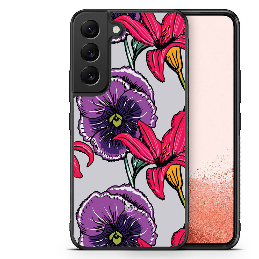 Samsung Galaxy S22 Plus 5G Case - Purple/Cerise Floral