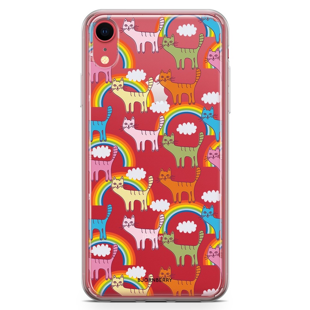 iPhone XR Fashion Case - Cats & Rainbows