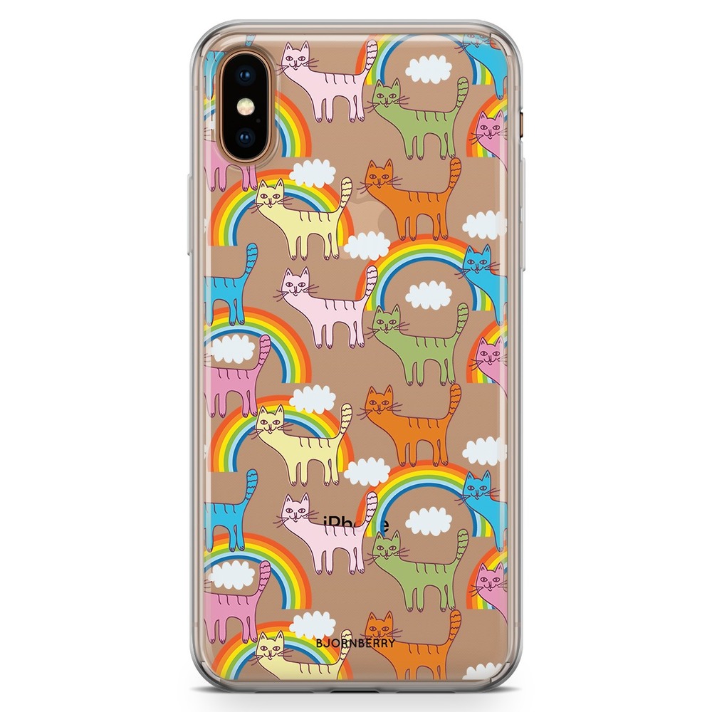 iPhone Xs Max Fashion Skal - Katter & Regnbågar