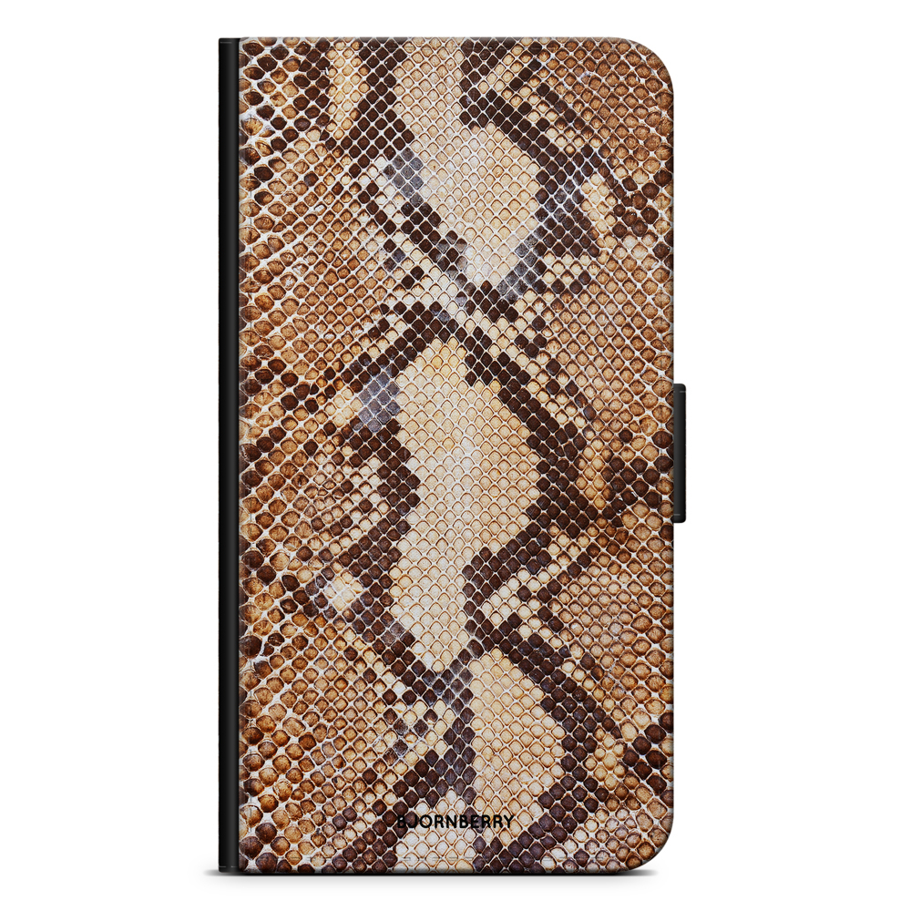 Samsung Galaxy J6 Plånboksfodral - Brun Ormskinn