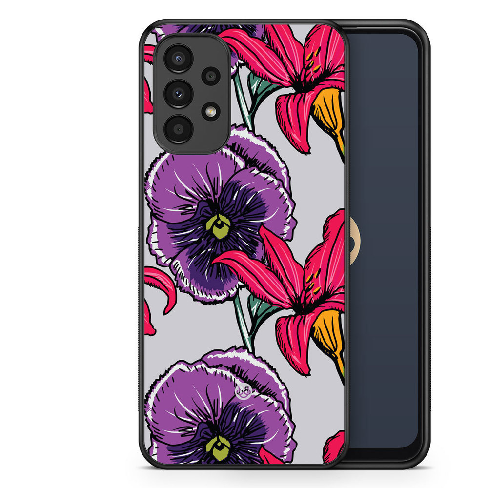 Samsung Galaxy A13 Case - Purple/Cerise Floral