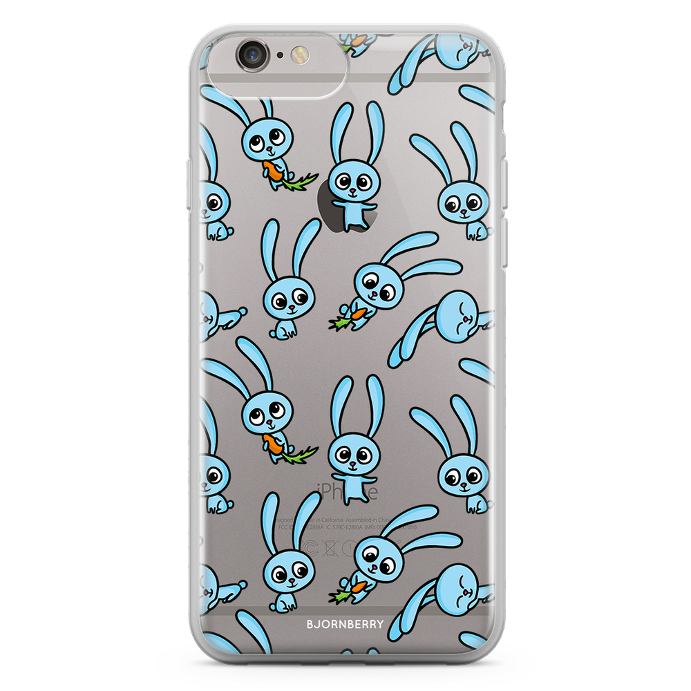 iPhone 6 Plus/6s Plus Fashion Case - Blue rabbits