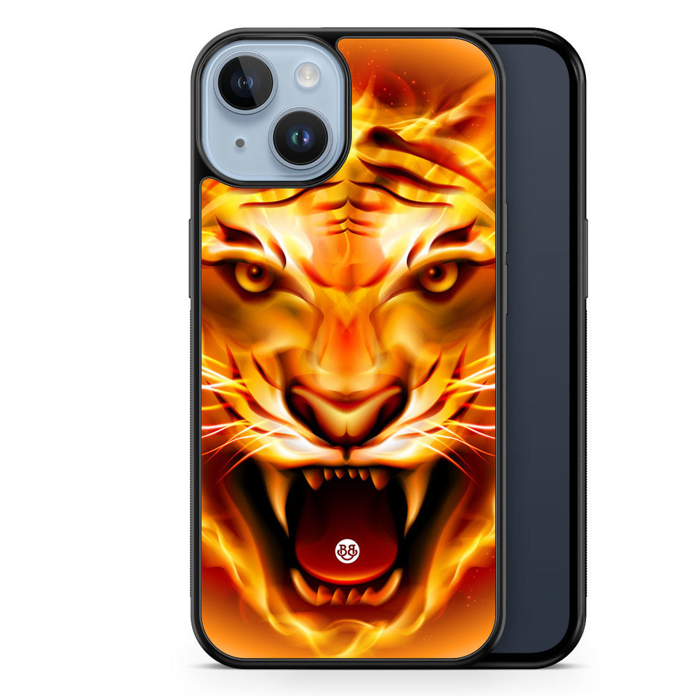iPhone 14 Plus Case - Flames Tiger