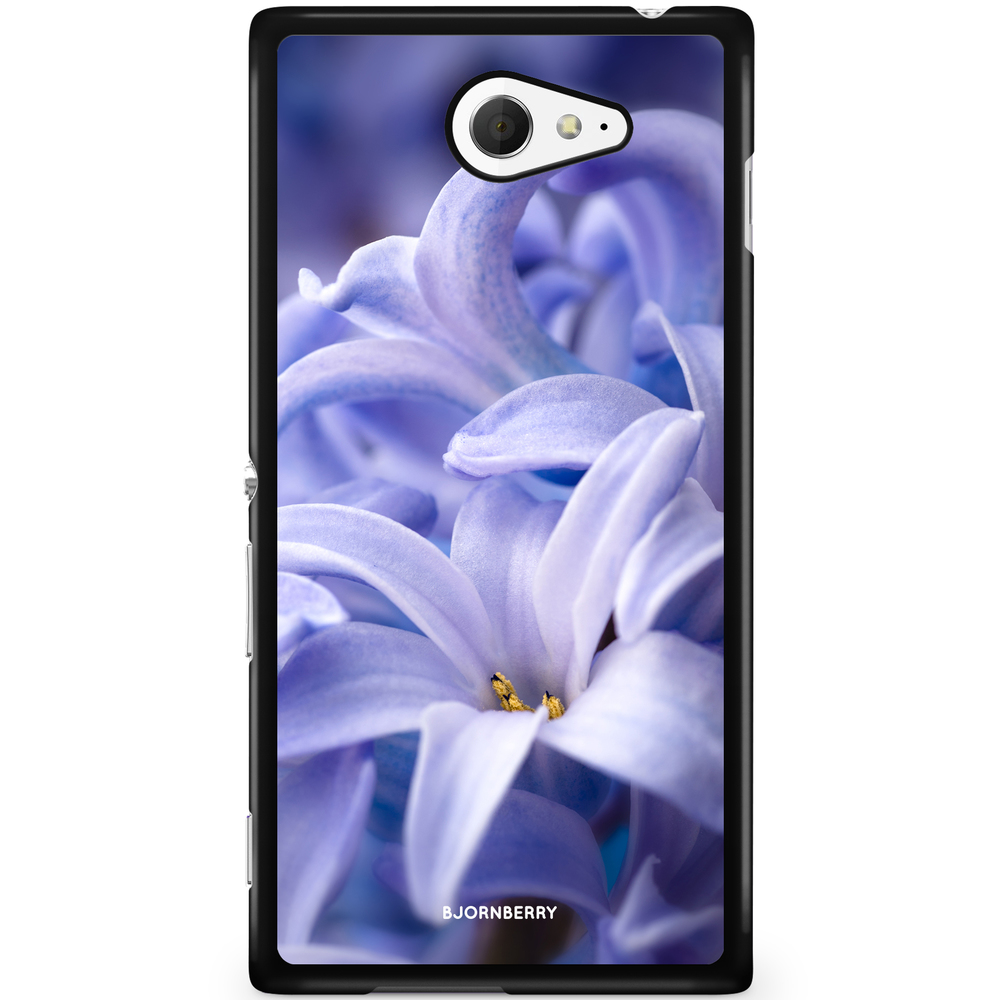 Sony Xperia M2 Aqua Case - Blue Flower