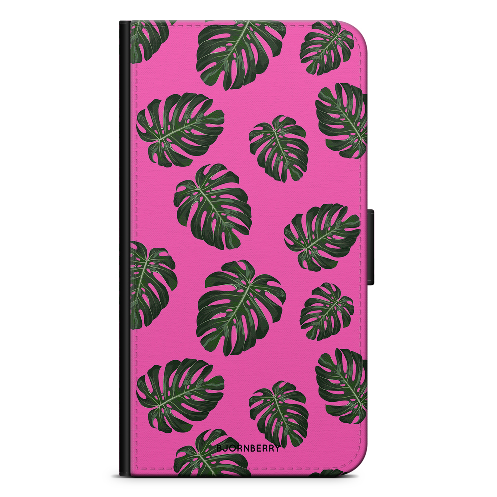 Sony Xperia 5 Wallet Case - Monstera Pink