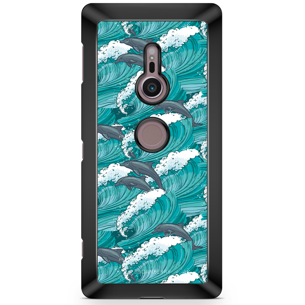 Sony Xperia XZ2 Case  - Waves And Dolphins