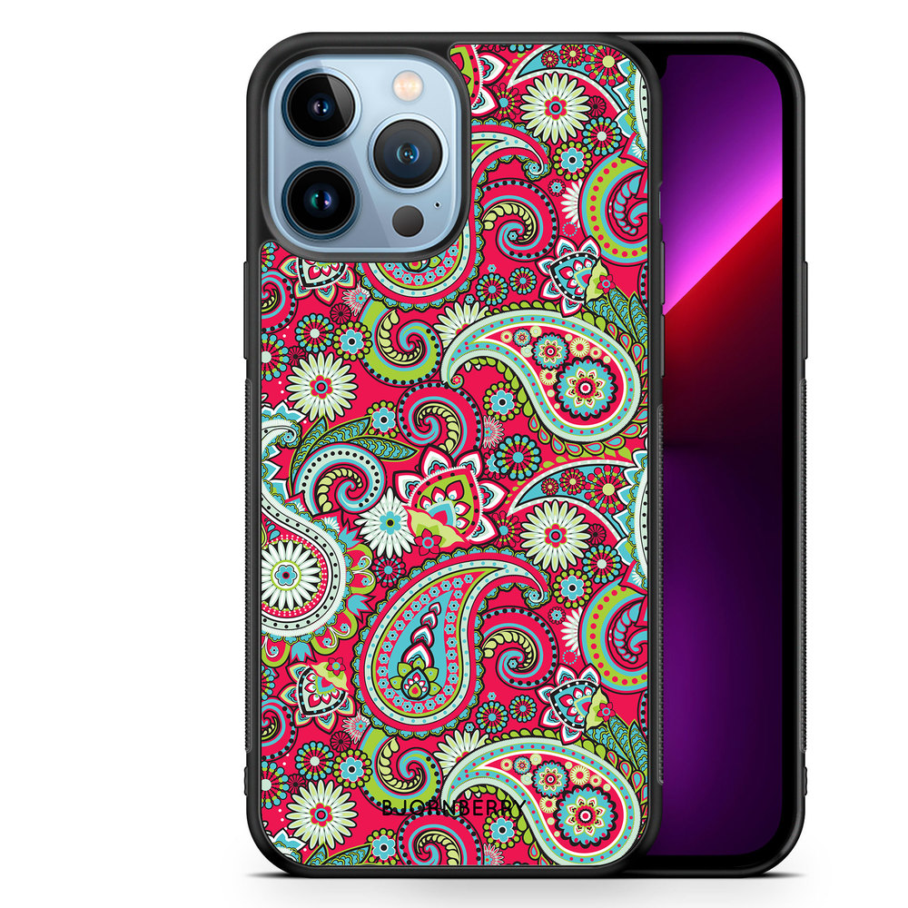 iPhone 13 Pro Max Case - Red Paisley