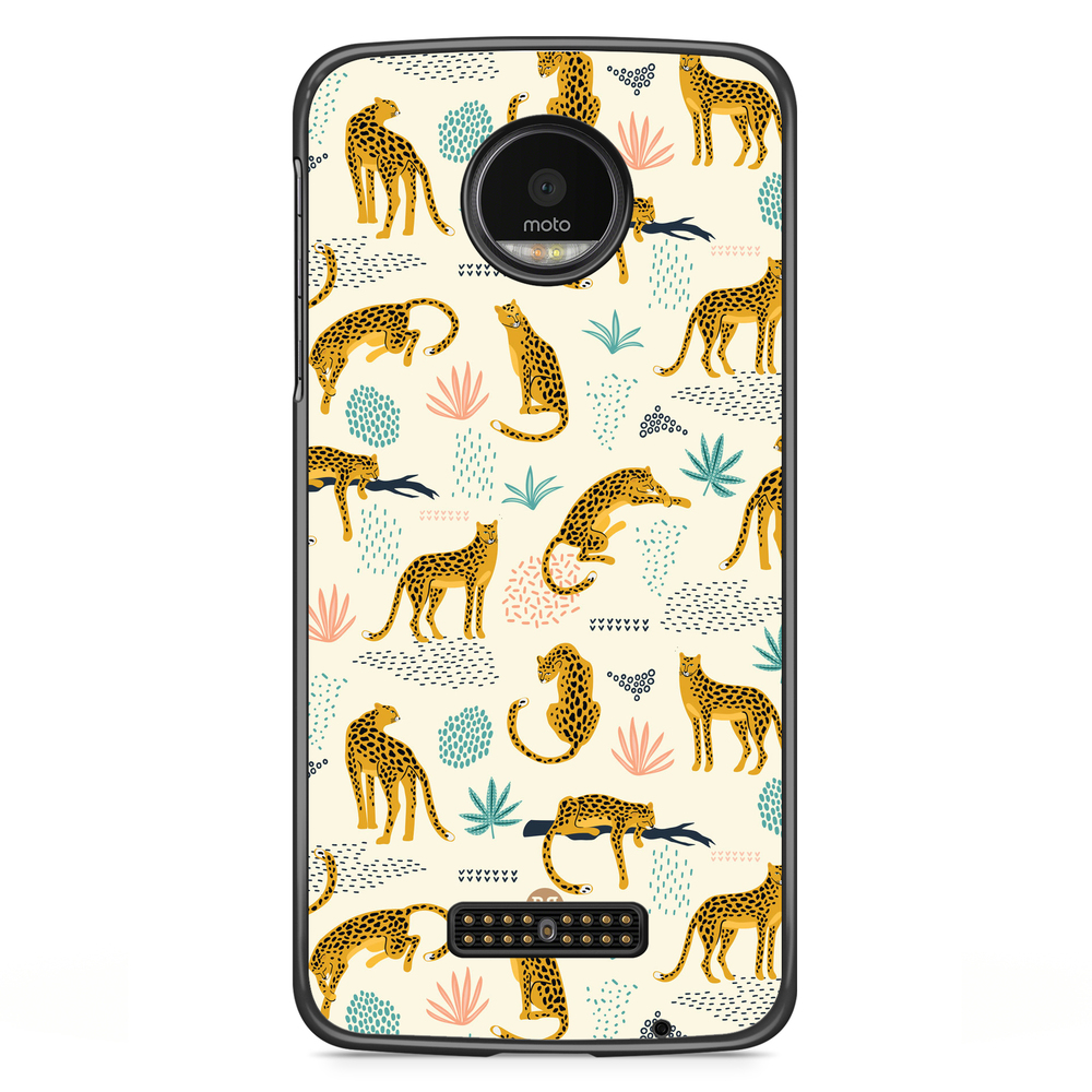 Motorola Moto Z Skal - Tropic Leopards