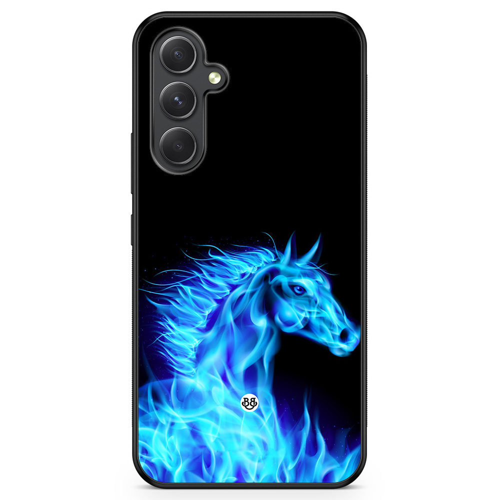 Samsung Galaxy A54 5G Case - Flames Horse Blue