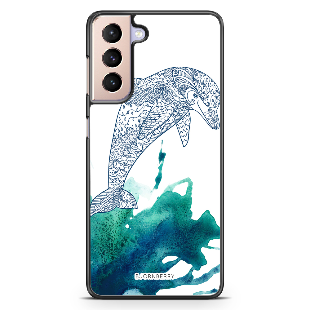 Samsung Galaxy S21 Skal - Mandala Delfin | Mobilskal & Mobilfodral BJORNBERRY