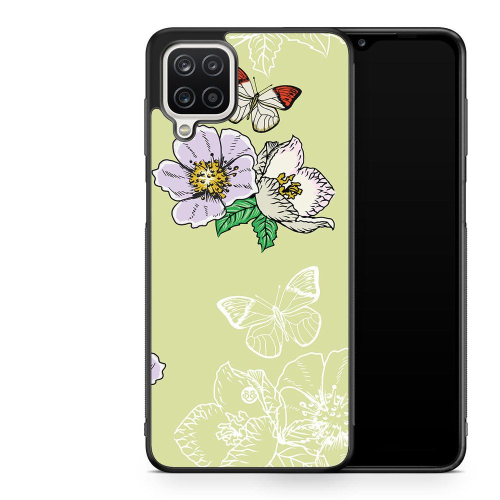 Samsung Galaxy A12 Case - Butterfly Flower