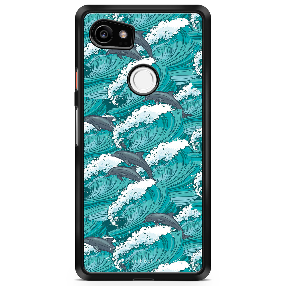 Google Pixel 2 XL Case - Waves And Dolphins