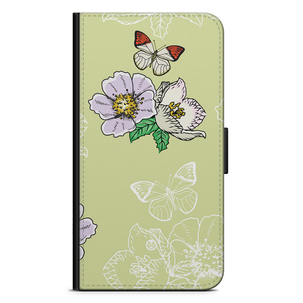 Motorola Edge 30 Pro Wallet Case - Butterfly Flower - BJORNBERRY