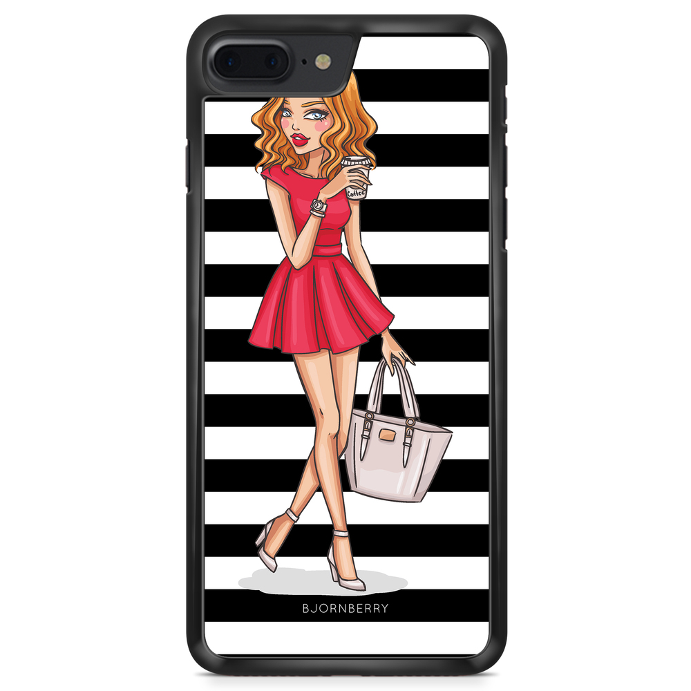 iPhone 8 Plus Case - Fashion Girl Red