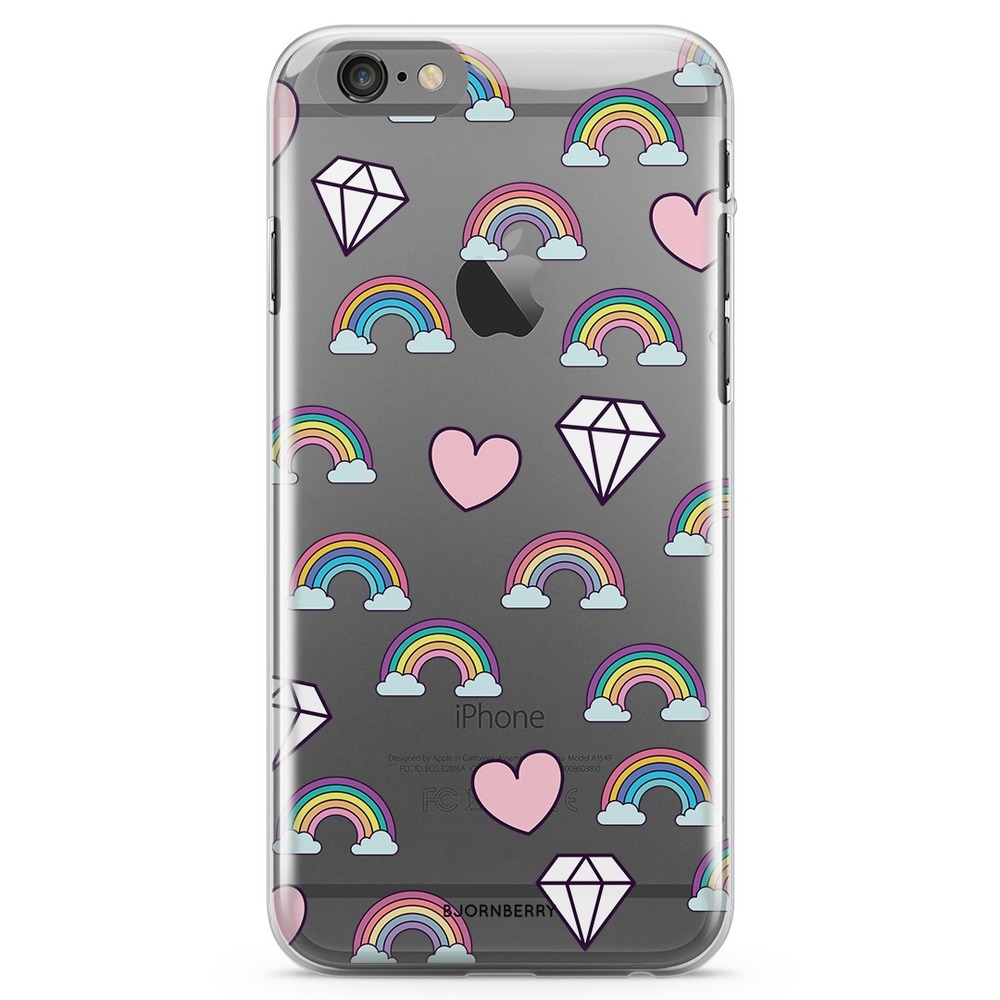 iPhone 6/6s TPU Case - Rainbows & Diamonds