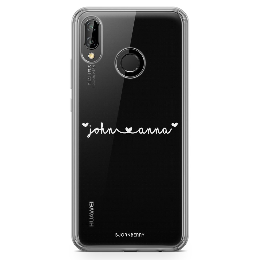 Huawei P20 Lite Fashion Custom Case - Name ❤ Name White