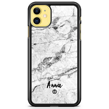 iPhone 11 Custom Case - White Marble Name