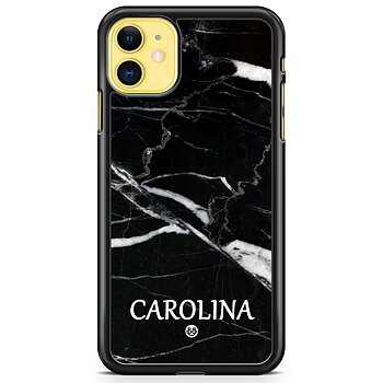 iPhone 11 Custom Case - Black Marble Name