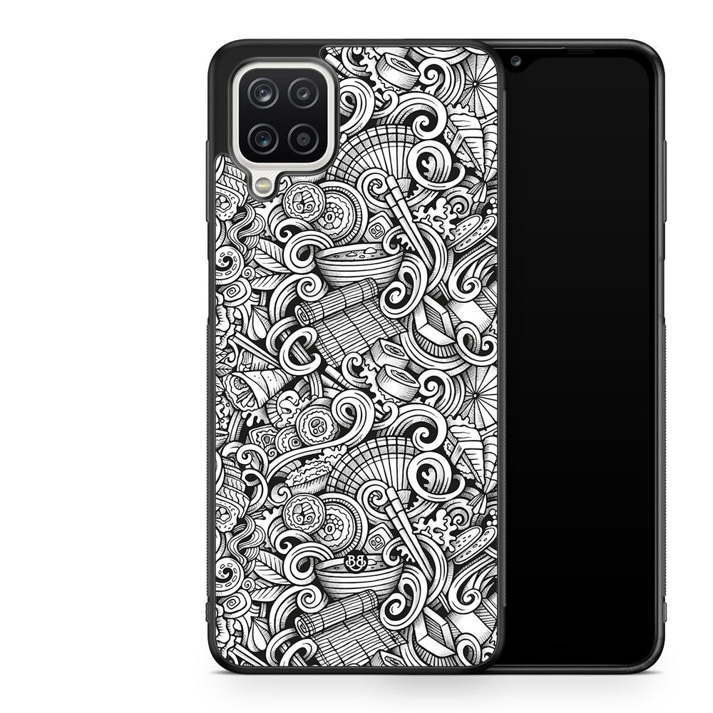 Samsung Galaxy A12 Case - Japanese Pattern