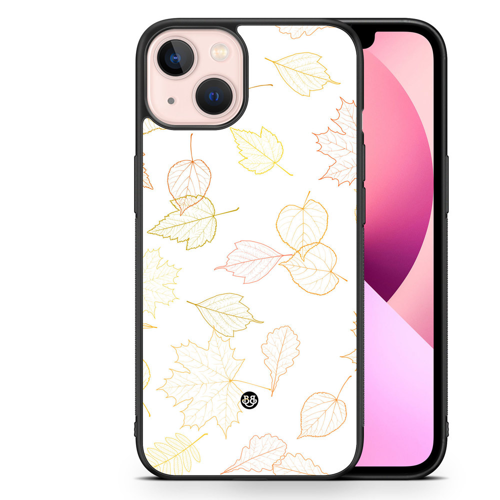 iPhone 13 Case - White and Leaves