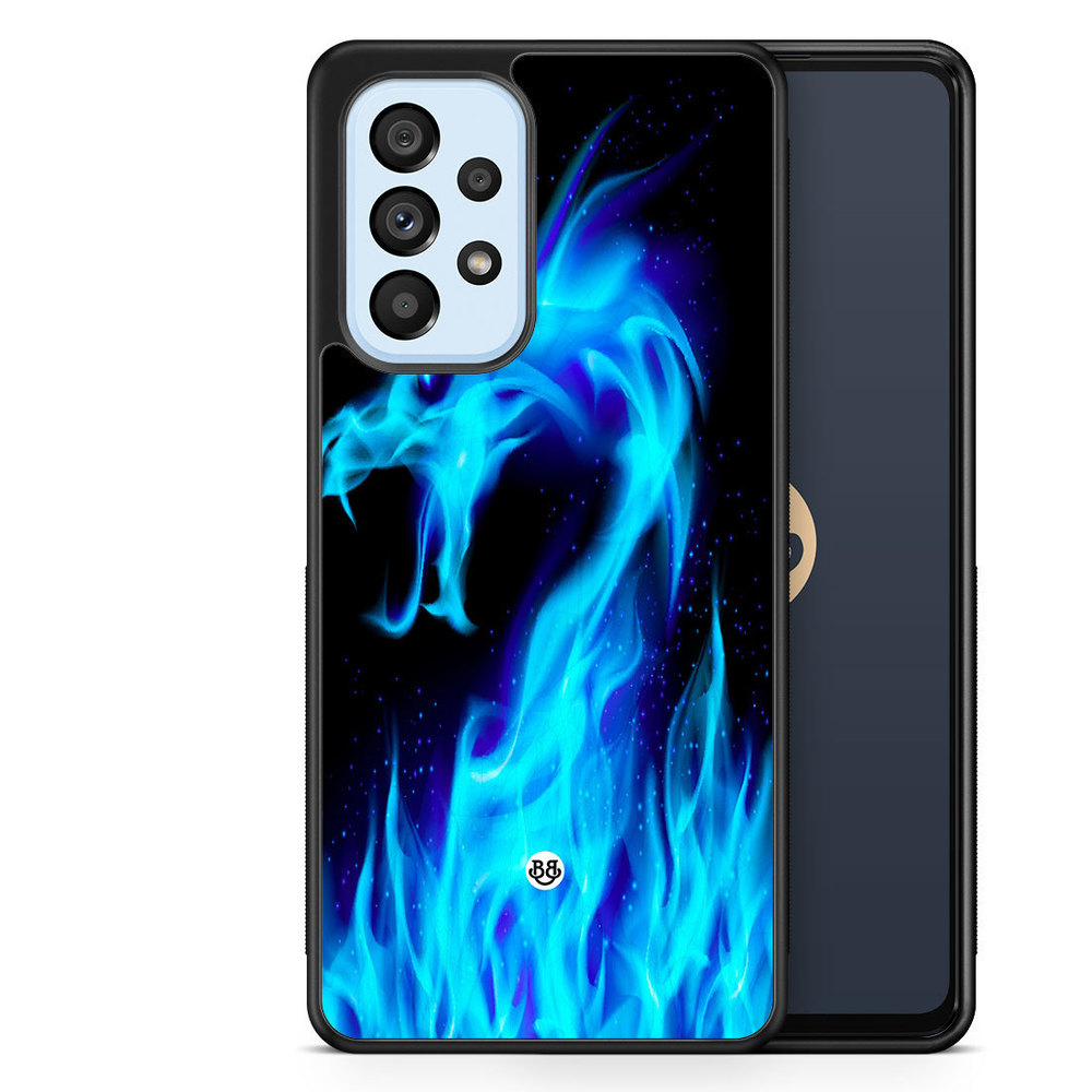 Samsung Galaxy A53 5G Case - Blue Flames Dragon