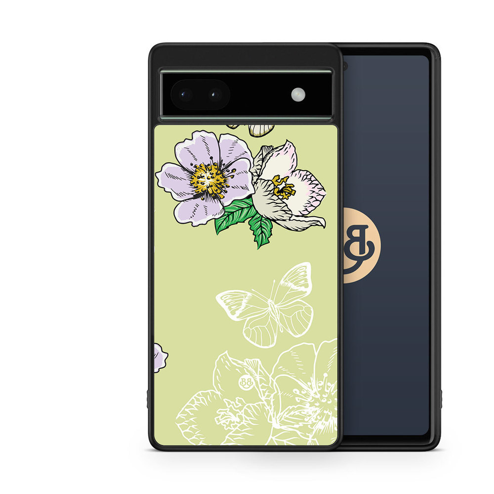 Google Pixel 6a Case - Butterfly Flower