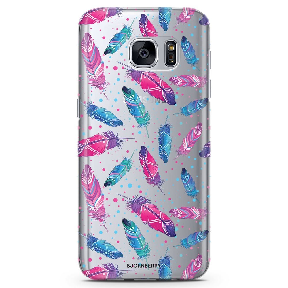 Samsung Galaxy S6 Edge TPU Case - Feathers