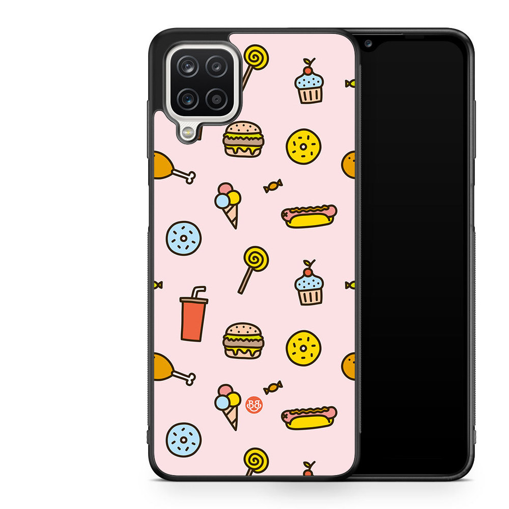 Samsung Galaxy A12 Case - Junk food Pattern