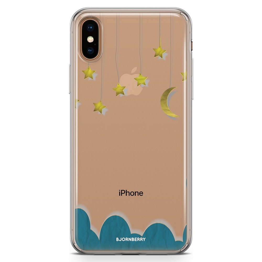 iPhone Xs Max Fashion Skal - Måne Stjärnor