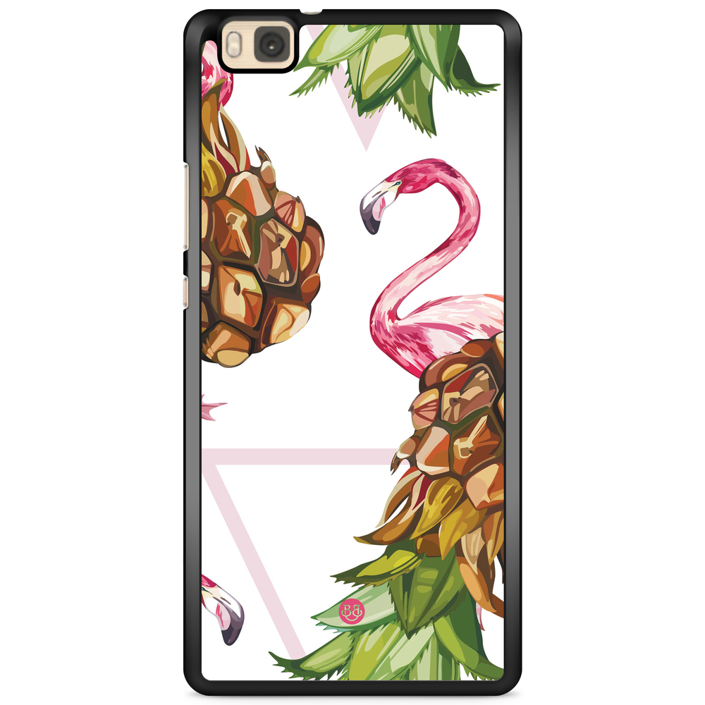 Huawei P8 Lite Case - Pineapple & Flamingo