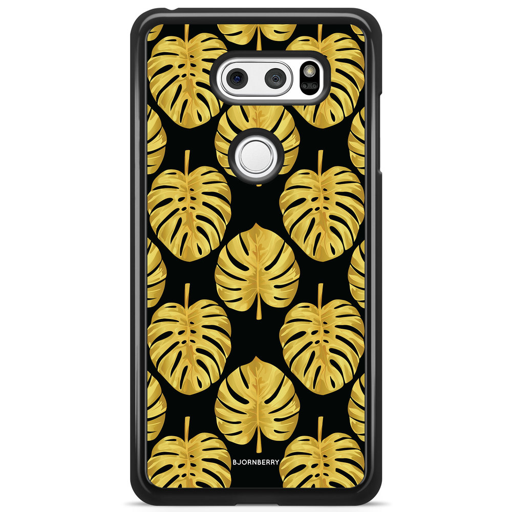 LG V30 Case - Gold Monstera