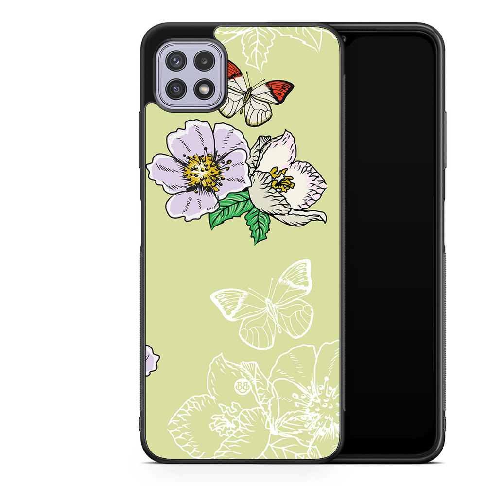 Samsung Galaxy A22 4G Case - Butterfly Flower